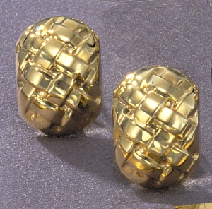 Earring Backs - 14k Gold Button Earrings With Omega Backs