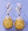 Bead Bracelet - 18k Two-tone Gold Diamond Yellow Sapphire Earrings