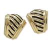 Ruby Diamond Earrings - Enamel On 14kt Gold Earrings With Omega Backs