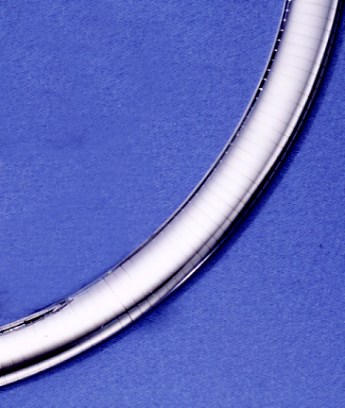 Gold Omega Necklaces - 14K White Gold 10mm Domed Omega Necklace 16 18 Or 20 Inch