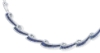 18k white gold sapphire baguette/diamond necklace