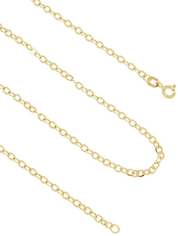 Gold Chain Necklaces - 14k Gold Oval Link Chain Necklace