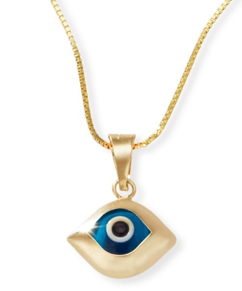 14k Gold Pendants - 14k Gold Evil Eye Pendant