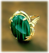Christian Rings - E2114R2114 14k Gold Malachite Ring