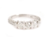 Watches By Gucci - 14k White Gold 3 Stone & More Diamond Ring