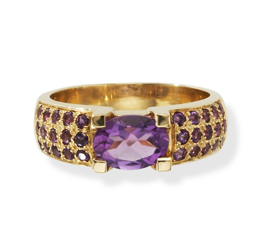 14k amethyst ring
