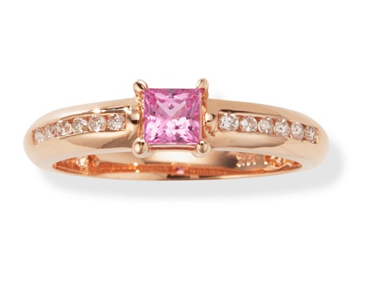 Pink Sapphire Rings Rose Gold Pink Sapphire & Diamond Ring