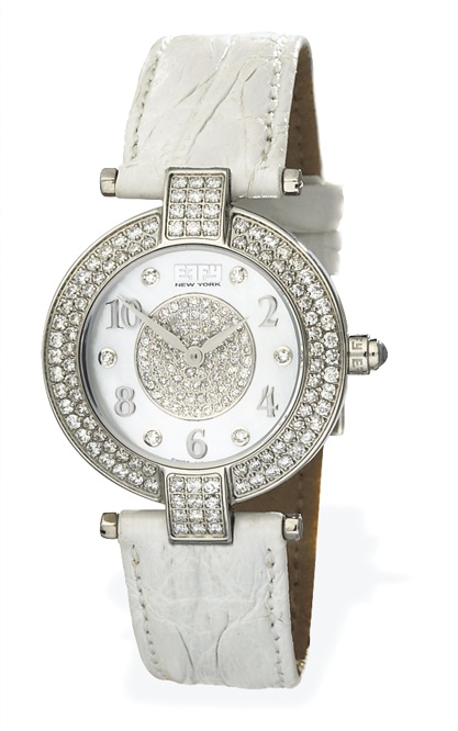 Diamond Face Watches - Stainless Steel Diamond Round Face Effy Watch
